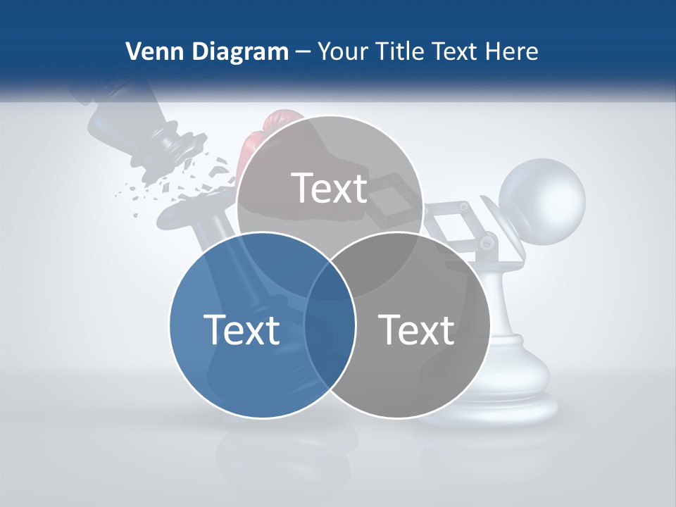 A Chess Piece With A Red Heart On Top Of It PowerPoint Template