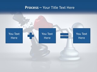 A Chess Piece With A Red Heart On Top Of It PowerPoint Template