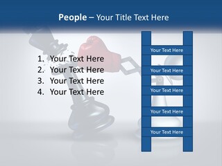 A Chess Piece With A Red Heart On Top Of It PowerPoint Template