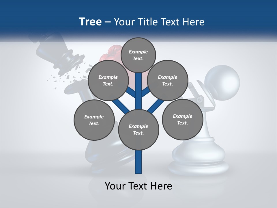 A Chess Piece With A Red Heart On Top Of It PowerPoint Template