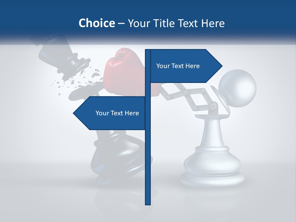 A Chess Piece With A Red Heart On Top Of It PowerPoint Template