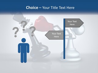 A Chess Piece With A Red Heart On Top Of It PowerPoint Template