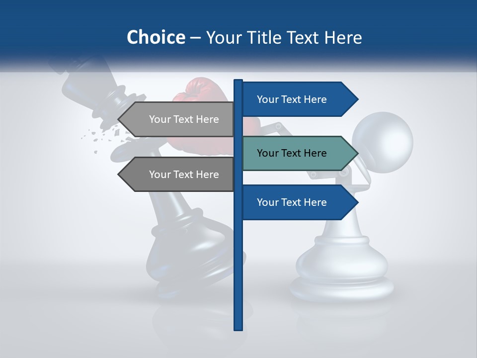 A Chess Piece With A Red Heart On Top Of It PowerPoint Template