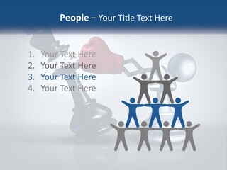 A Chess Piece With A Red Heart On Top Of It PowerPoint Template