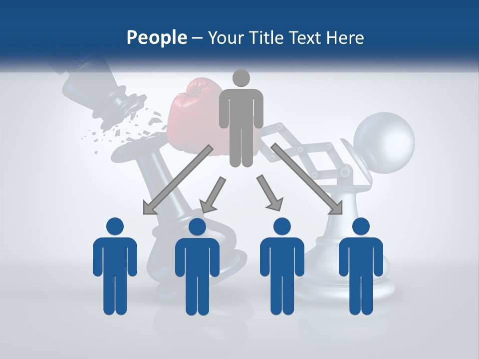 A Chess Piece With A Red Heart On Top Of It PowerPoint Template