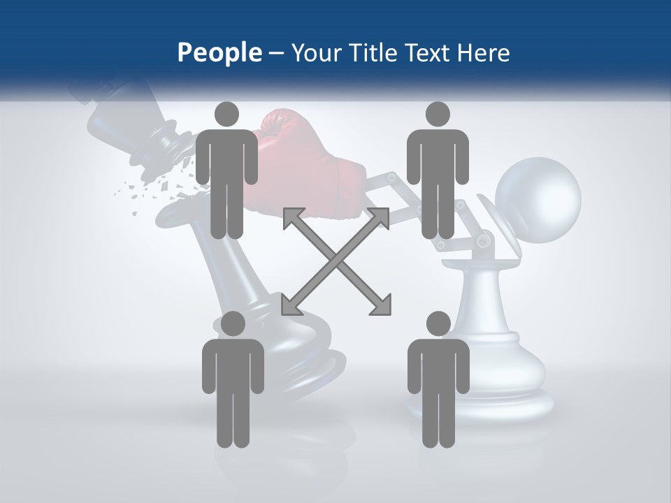 A Chess Piece With A Red Heart On Top Of It PowerPoint Template