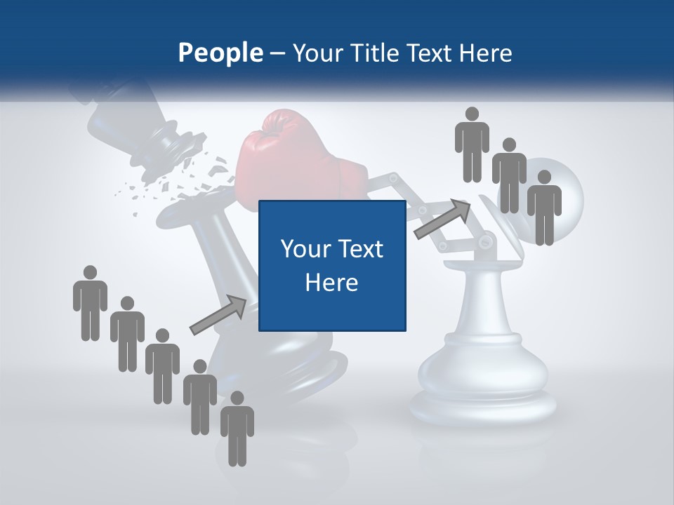 A Chess Piece With A Red Heart On Top Of It PowerPoint Template