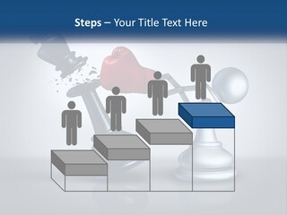 A Chess Piece With A Red Heart On Top Of It PowerPoint Template