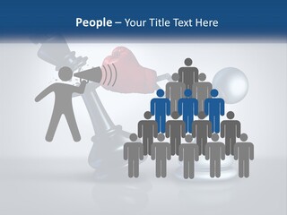 A Chess Piece With A Red Heart On Top Of It PowerPoint Template