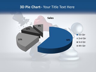 A Chess Piece With A Red Heart On Top Of It PowerPoint Template