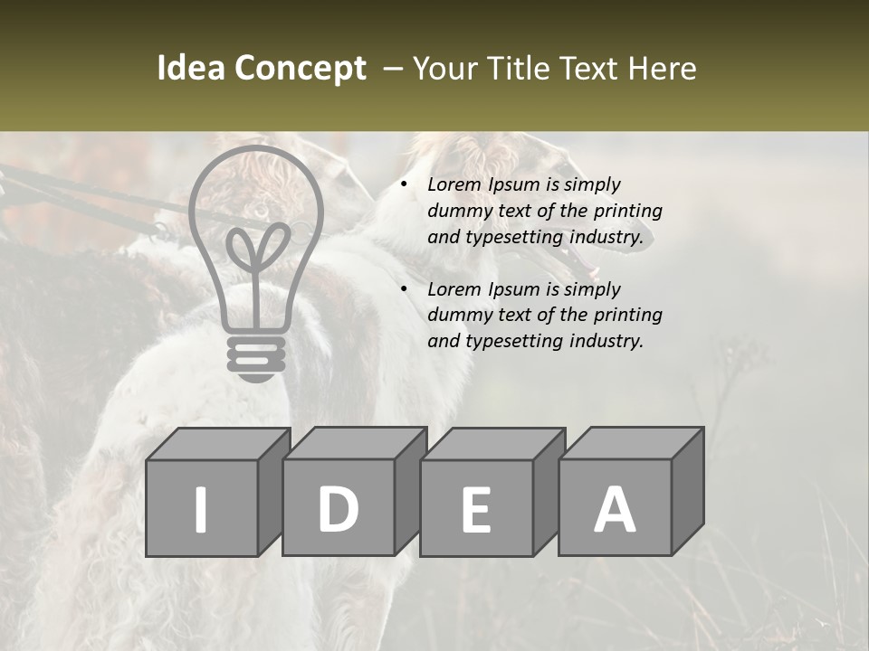 Two Dogs Standing Next To Each Other On A Leash PowerPoint Template