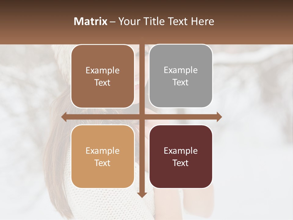 A Woman Wearing A Fur Hat And Scarf PowerPoint Template