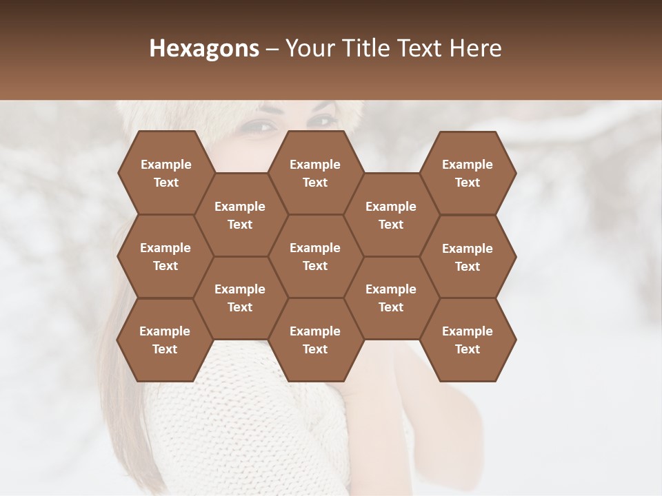 A Woman Wearing A Fur Hat And Scarf PowerPoint Template