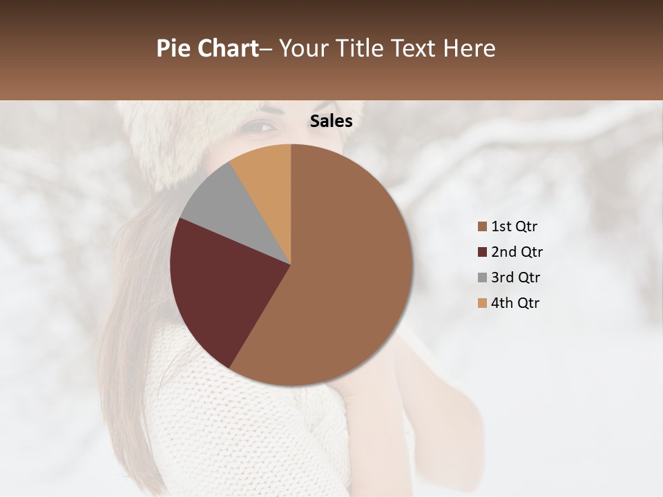 A Woman Wearing A Fur Hat And Scarf PowerPoint Template