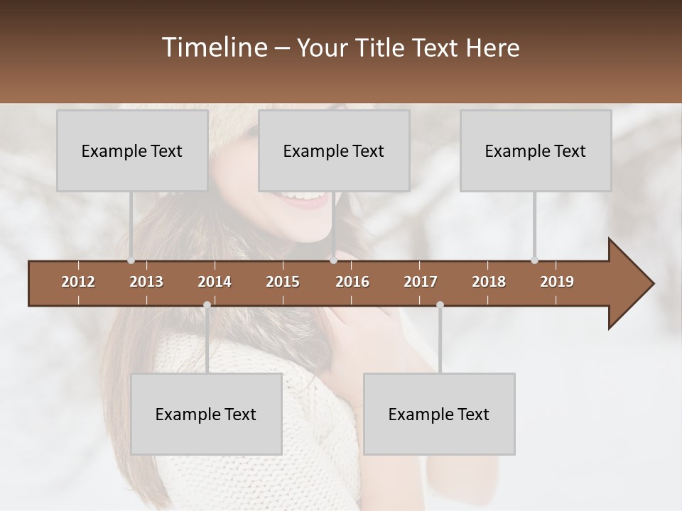 A Woman Wearing A Fur Hat And Scarf PowerPoint Template