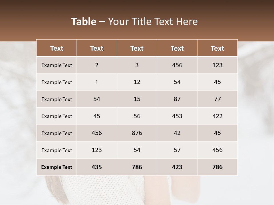 A Woman Wearing A Fur Hat And Scarf PowerPoint Template