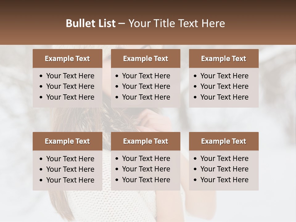 A Woman Wearing A Fur Hat And Scarf PowerPoint Template