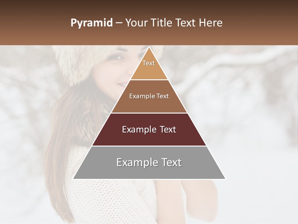 A Woman Wearing A Fur Hat And Scarf PowerPoint Template