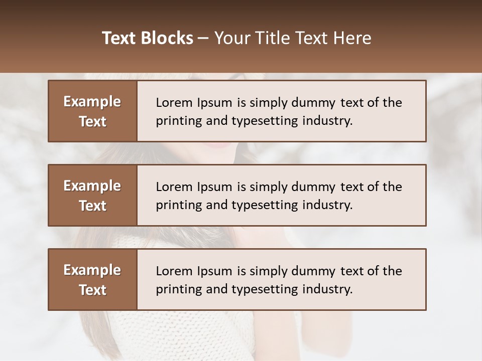 A Woman Wearing A Fur Hat And Scarf PowerPoint Template