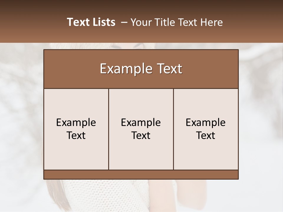 A Woman Wearing A Fur Hat And Scarf PowerPoint Template