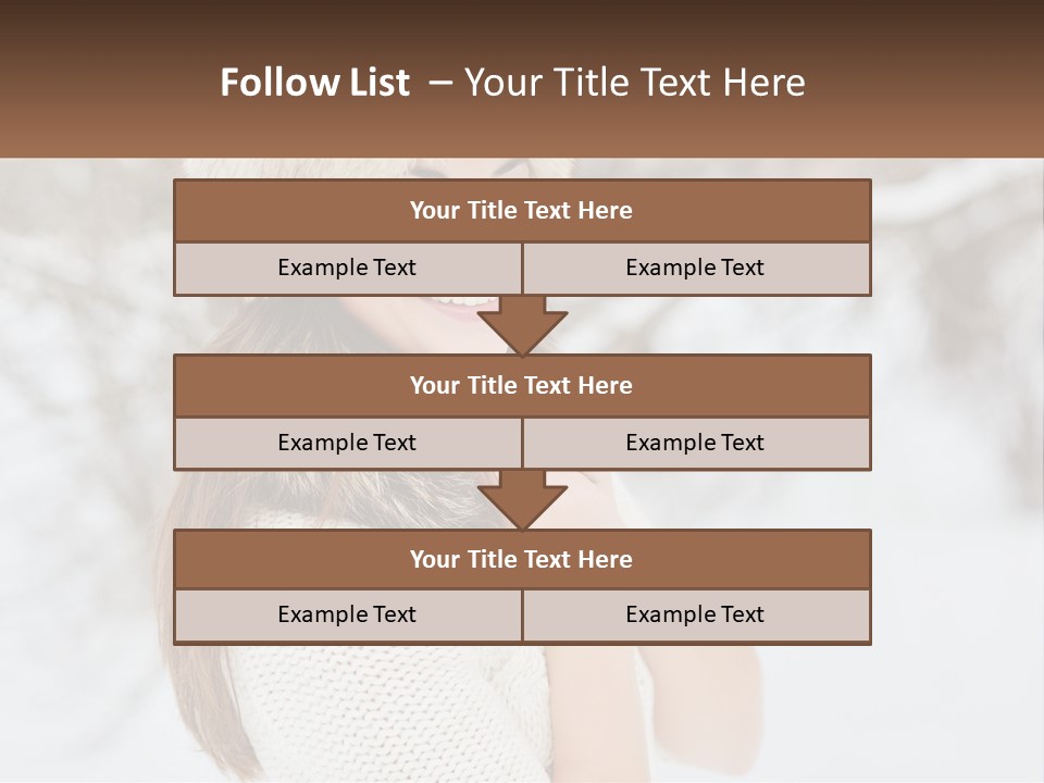 A Woman Wearing A Fur Hat And Scarf PowerPoint Template