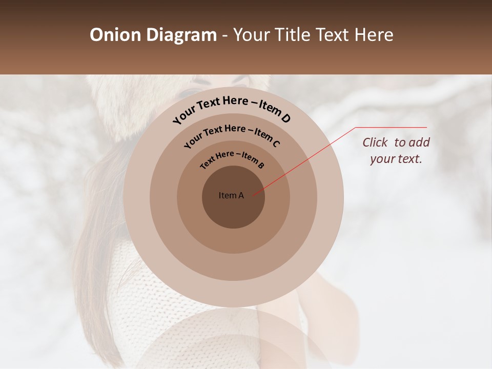 A Woman Wearing A Fur Hat And Scarf PowerPoint Template