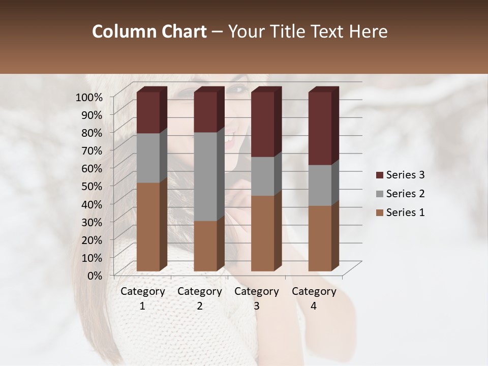 A Woman Wearing A Fur Hat And Scarf PowerPoint Template