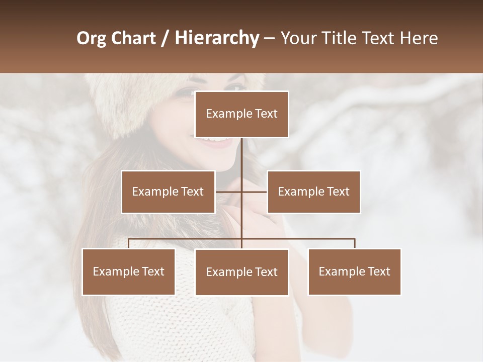 A Woman Wearing A Fur Hat And Scarf PowerPoint Template