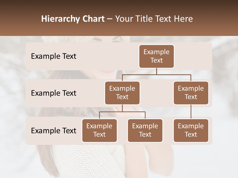A Woman Wearing A Fur Hat And Scarf PowerPoint Template