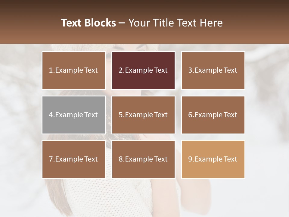 A Woman Wearing A Fur Hat And Scarf PowerPoint Template