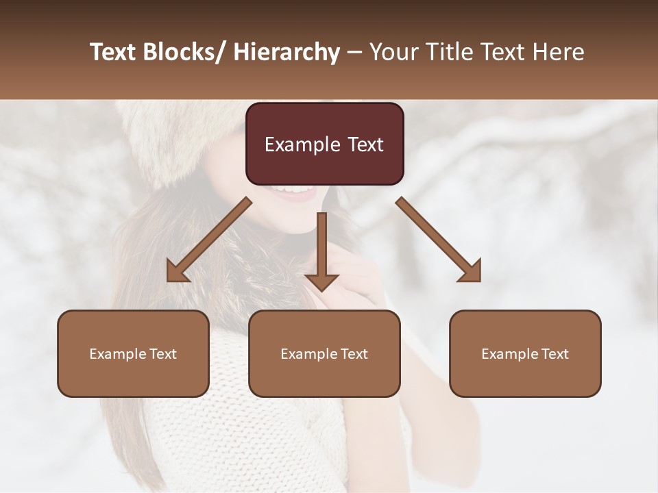 A Woman Wearing A Fur Hat And Scarf PowerPoint Template