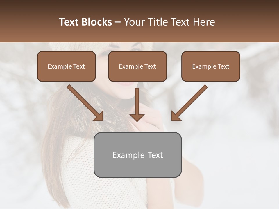 A Woman Wearing A Fur Hat And Scarf PowerPoint Template