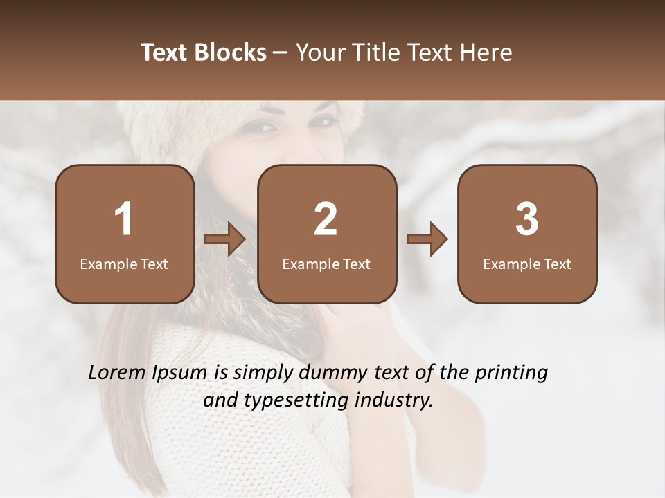 A Woman Wearing A Fur Hat And Scarf PowerPoint Template