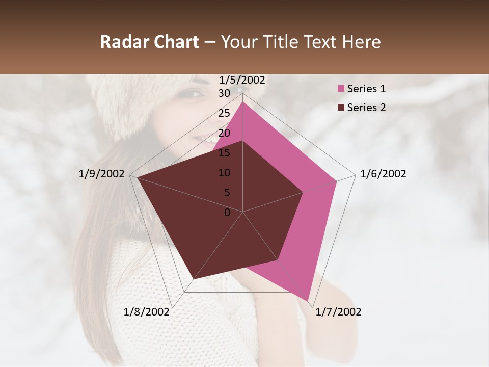 A Woman Wearing A Fur Hat And Scarf PowerPoint Template