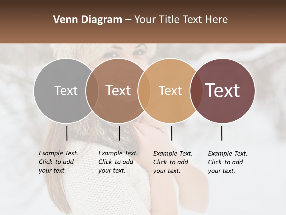 A Woman Wearing A Fur Hat And Scarf PowerPoint Template