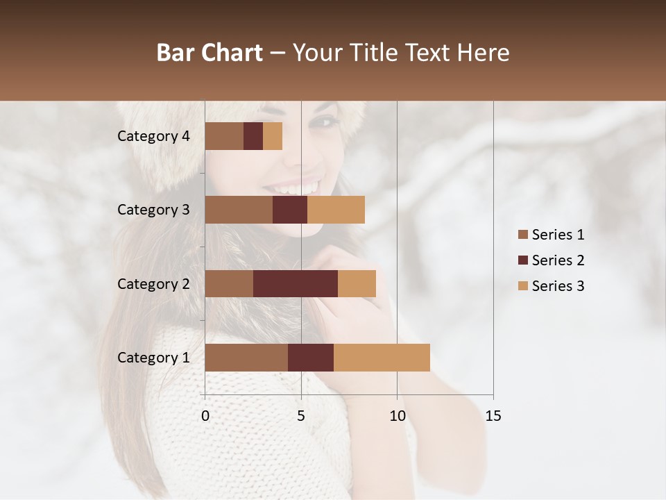 A Woman Wearing A Fur Hat And Scarf PowerPoint Template