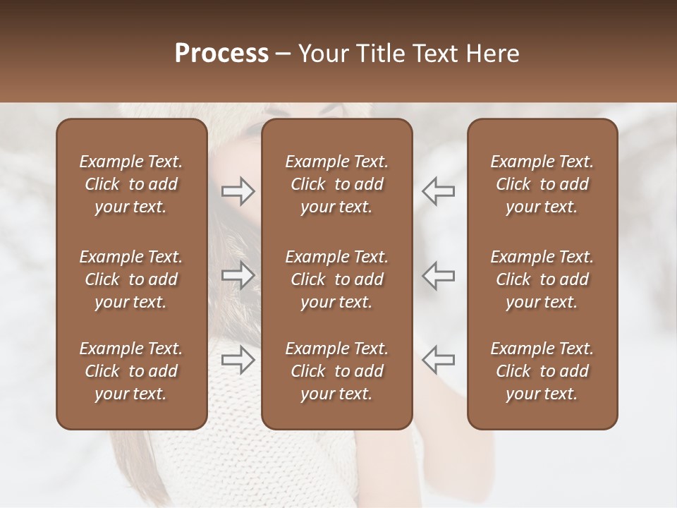 A Woman Wearing A Fur Hat And Scarf PowerPoint Template