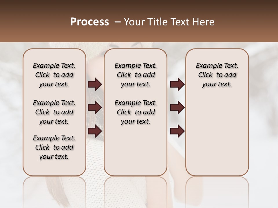 A Woman Wearing A Fur Hat And Scarf PowerPoint Template