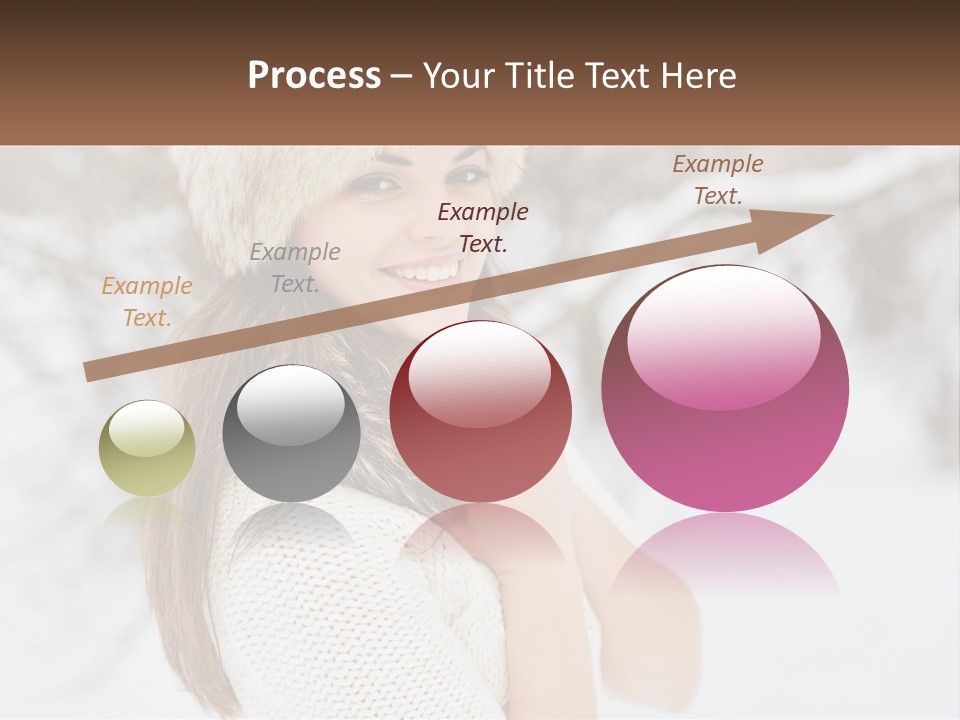 A Woman Wearing A Fur Hat And Scarf PowerPoint Template