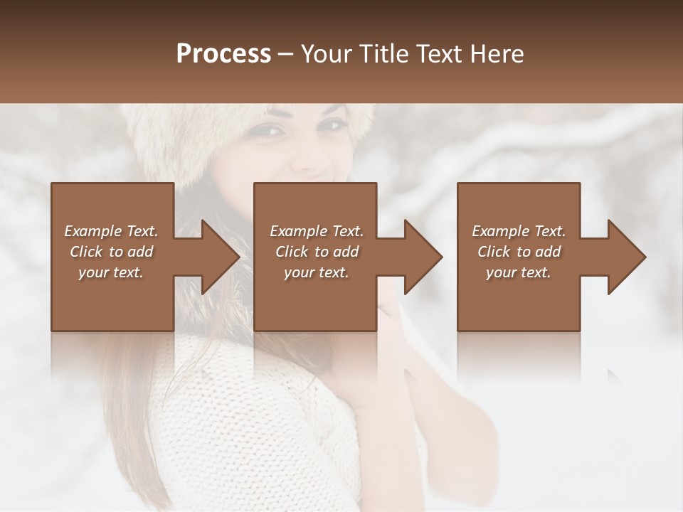 A Woman Wearing A Fur Hat And Scarf PowerPoint Template