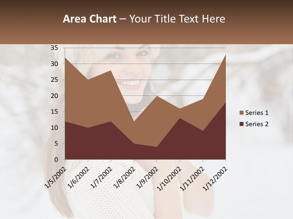 A Woman Wearing A Fur Hat And Scarf PowerPoint Template
