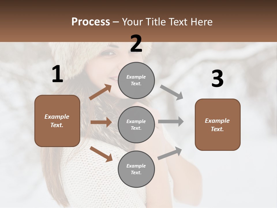 A Woman Wearing A Fur Hat And Scarf PowerPoint Template