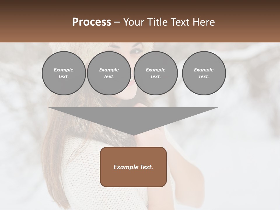 A Woman Wearing A Fur Hat And Scarf PowerPoint Template