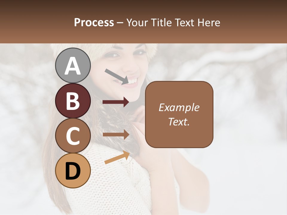 A Woman Wearing A Fur Hat And Scarf PowerPoint Template