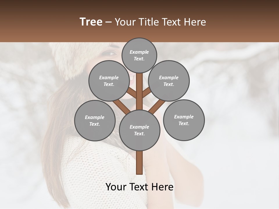 A Woman Wearing A Fur Hat And Scarf PowerPoint Template