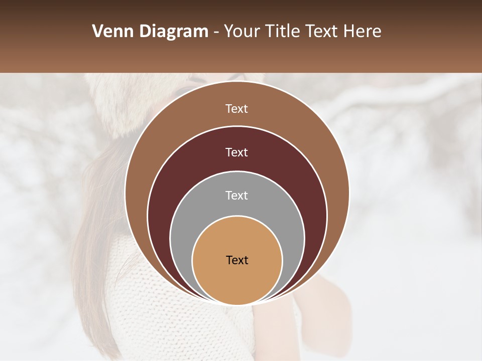 A Woman Wearing A Fur Hat And Scarf PowerPoint Template