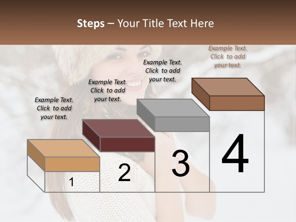 A Woman Wearing A Fur Hat And Scarf PowerPoint Template