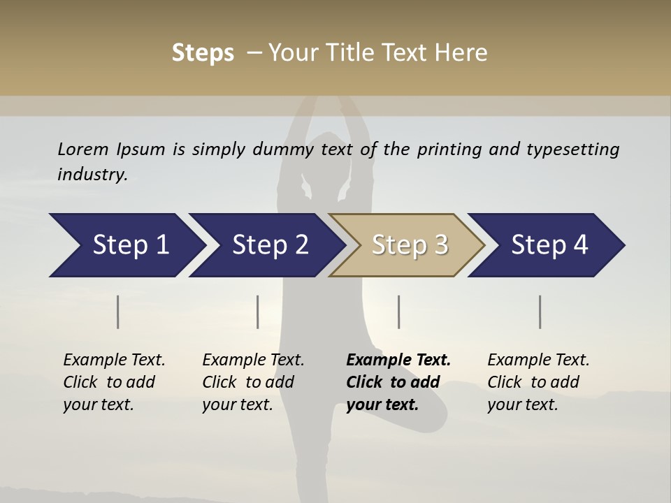 A Person Doing Yoga On Top Of A Mountain PowerPoint Template