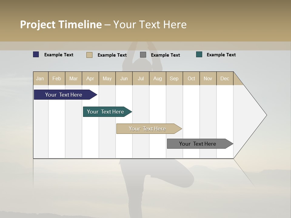 A Person Doing Yoga On Top Of A Mountain PowerPoint Template