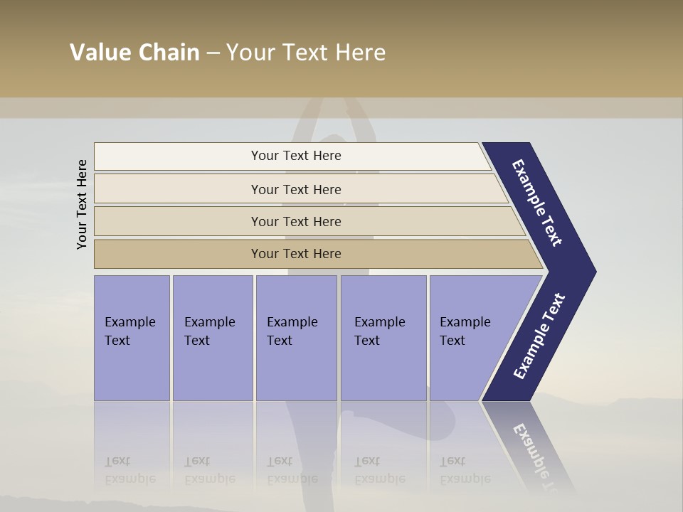 A Person Doing Yoga On Top Of A Mountain PowerPoint Template